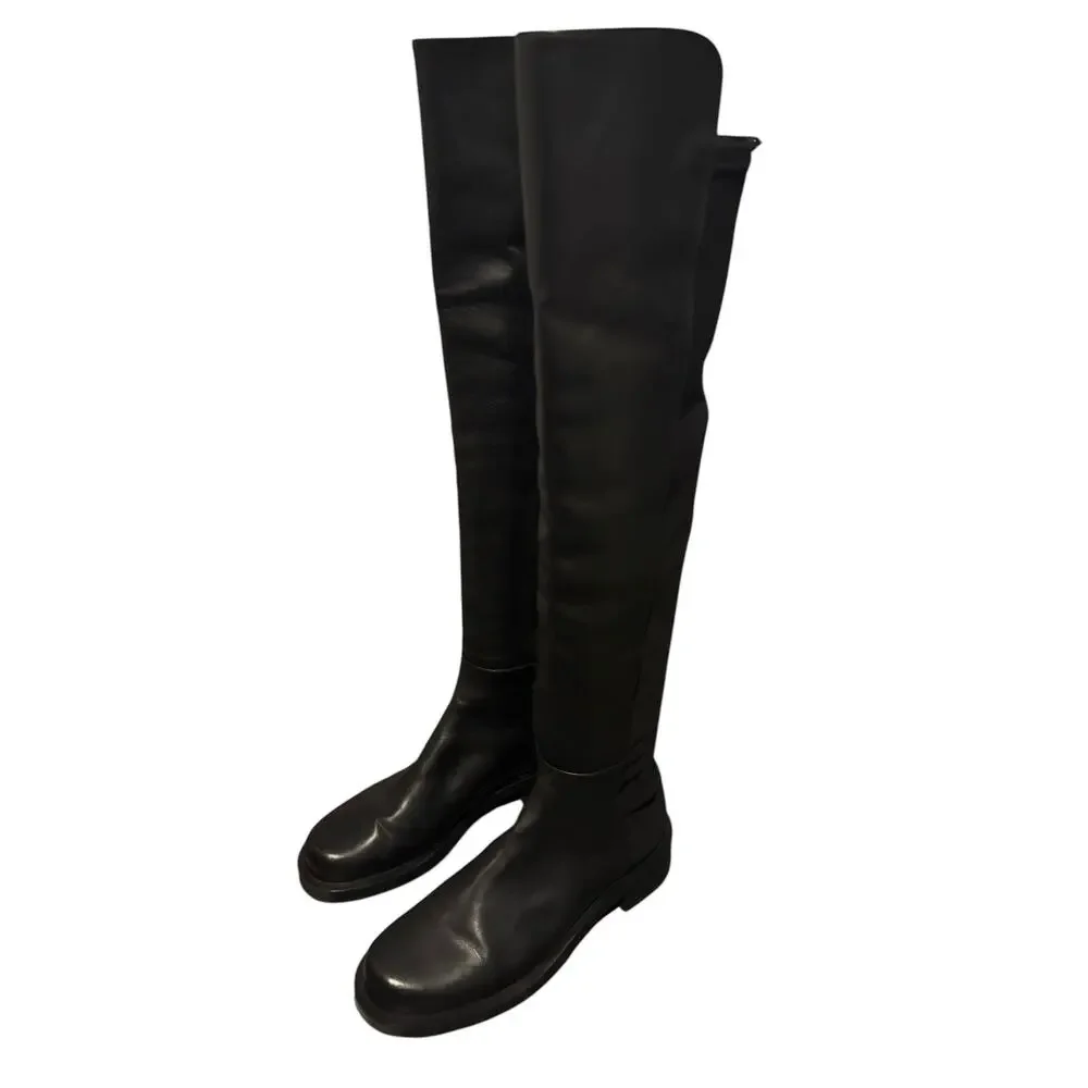 Stuart Weitzman 5050 Over The Knee Boot Leather Suede Grunge Classy Edgy Chic 6B